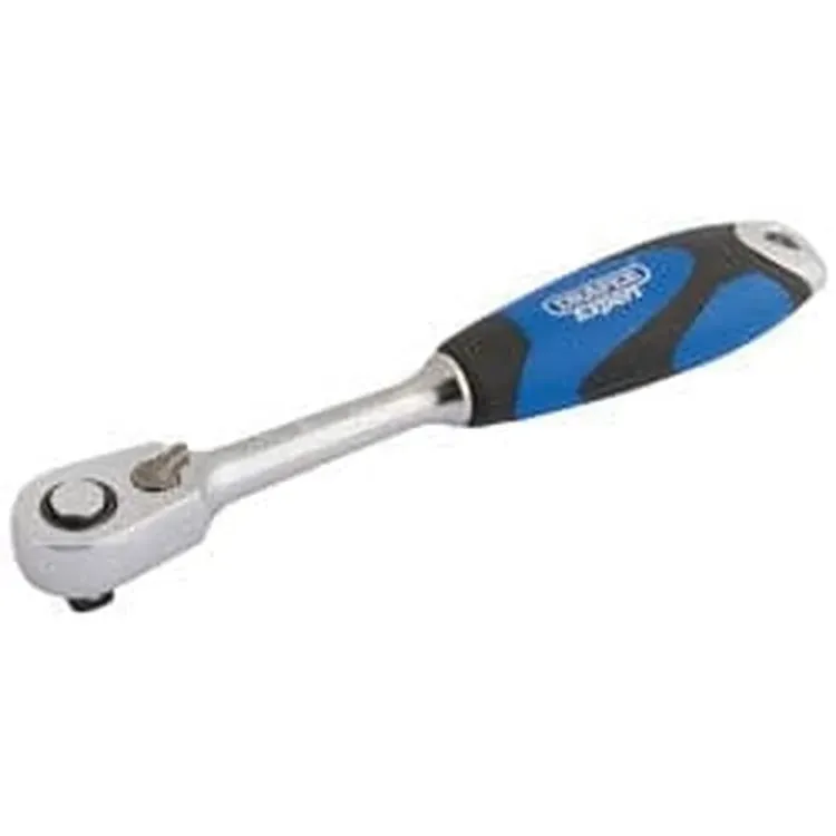 Draper 26514 60 Tooth Micro Head Reversible Soft Grip Ratchet, 1/4" Sq. Dr. Dr-26514