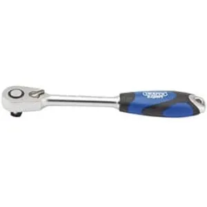 Draper 26516 60 Tooth Micro Head Reversible Soft Grip Ratchet, 1/2" Sq. Dr. Dr-26516