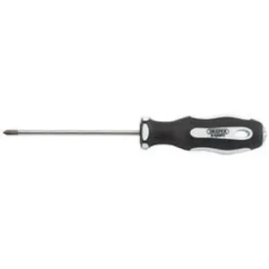 Draper Cross Slot Soft Grip Screwdrivers, No.0 X 75Mm Dr-34982