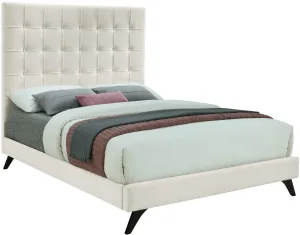 Elly Cream Velvet Full Bed