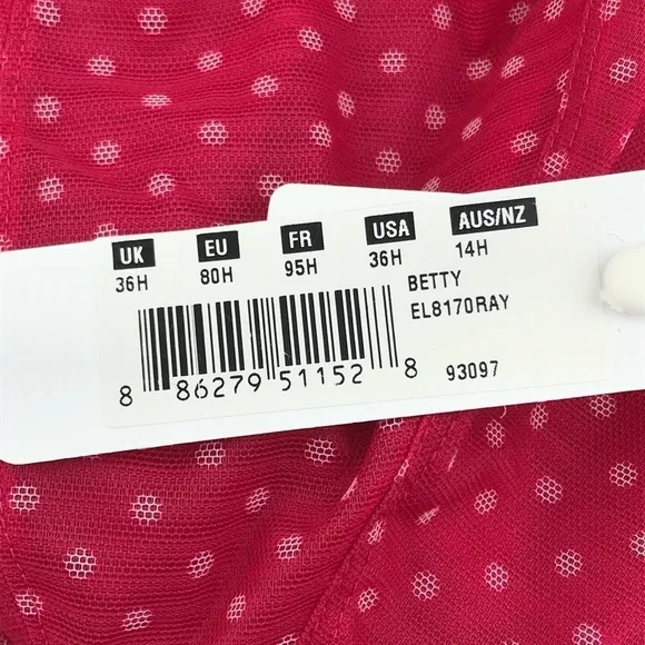 Elomi Betty Underwire Plunge Bra UK 36H US 36K EL8170
