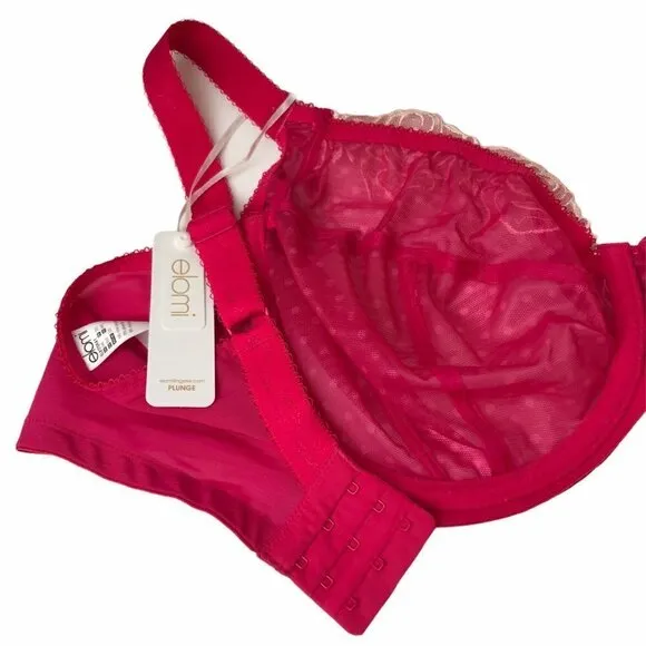 Elomi Betty Underwire Plunge Bra UK 36H US 36K EL8170
