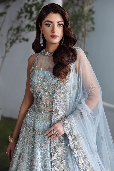 Embellished Ice Blue Lehenga Choli and Dupatta Dress