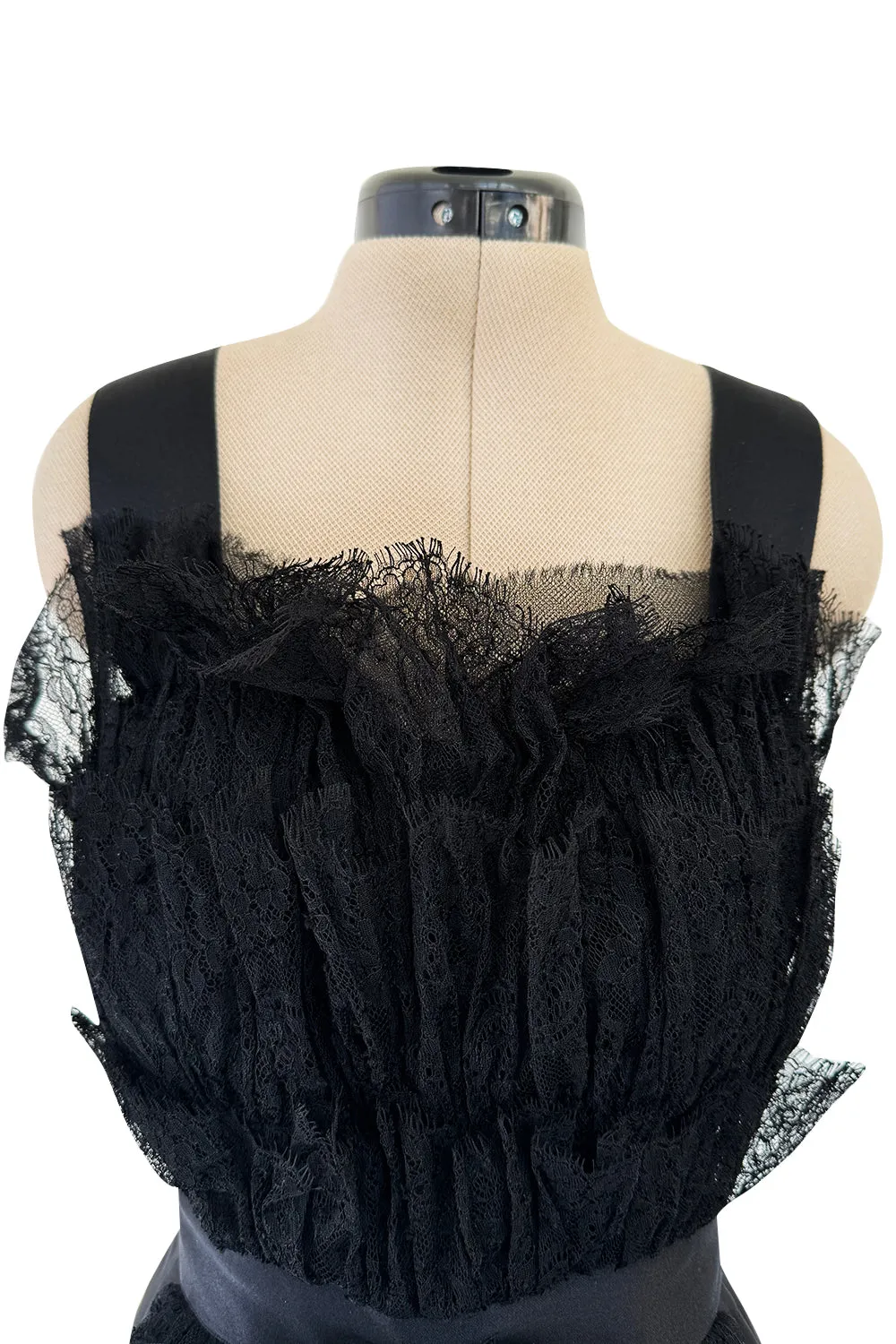 Exceptional Pre-Fall 2015 Chanel by Karl Lagerfeld Runway Look 83 Metiers d'Art Black Lace Dress