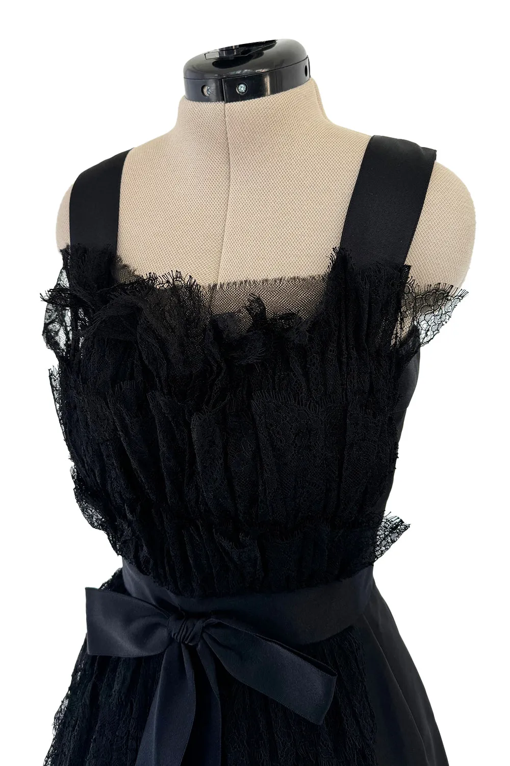 Exceptional Pre-Fall 2015 Chanel by Karl Lagerfeld Runway Look 83 Metiers d'Art Black Lace Dress