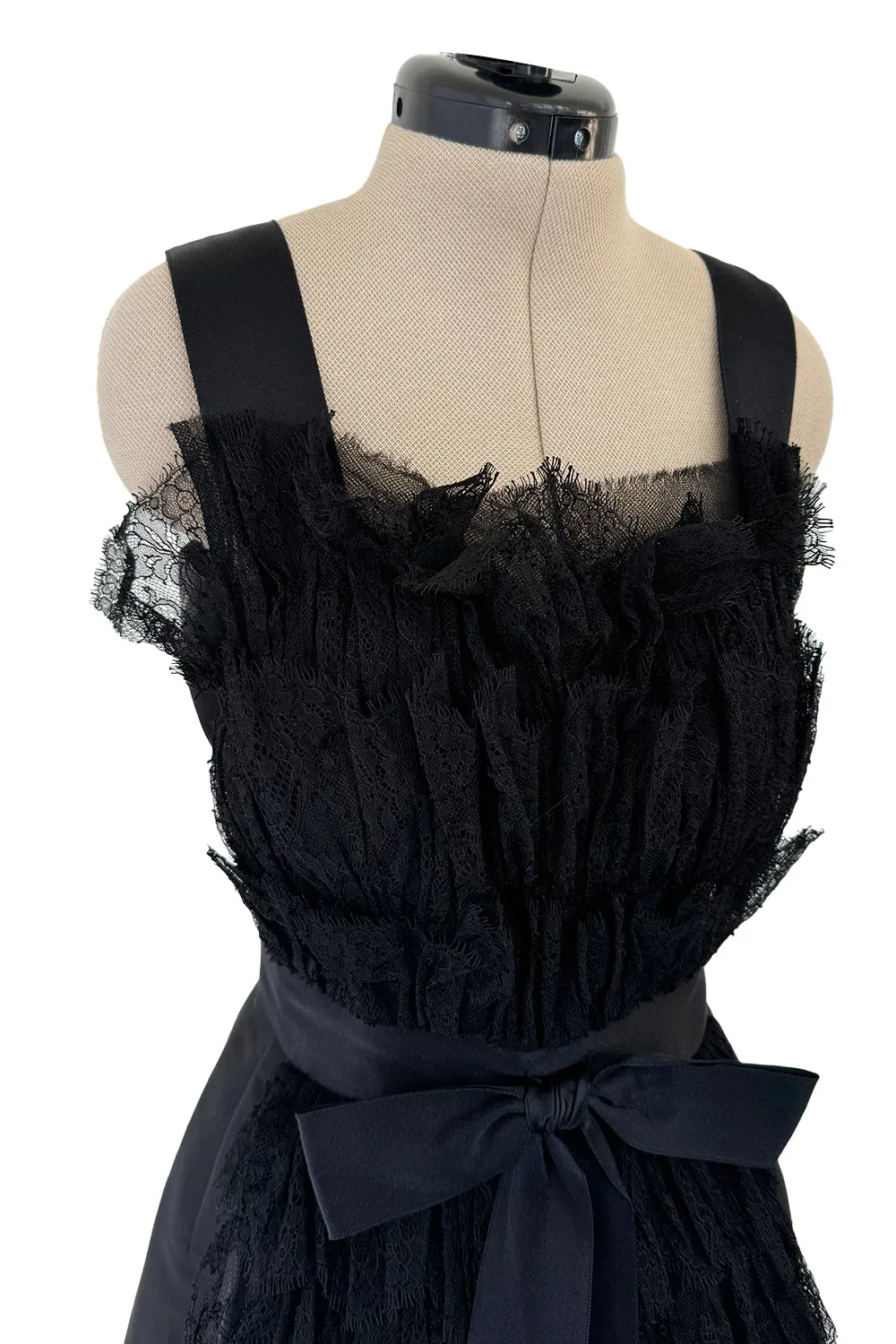 Exceptional Pre-Fall 2015 Chanel by Karl Lagerfeld Runway Look 83 Metiers d'Art Black Lace Dress