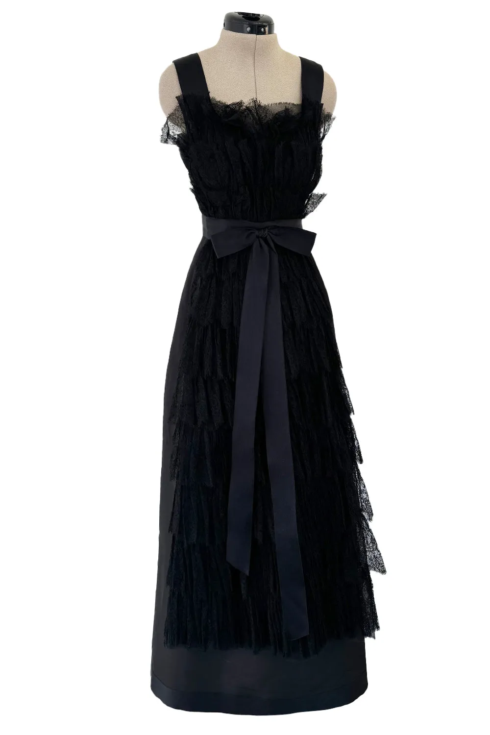 Exceptional Pre-Fall 2015 Chanel by Karl Lagerfeld Runway Look 83 Metiers d'Art Black Lace Dress