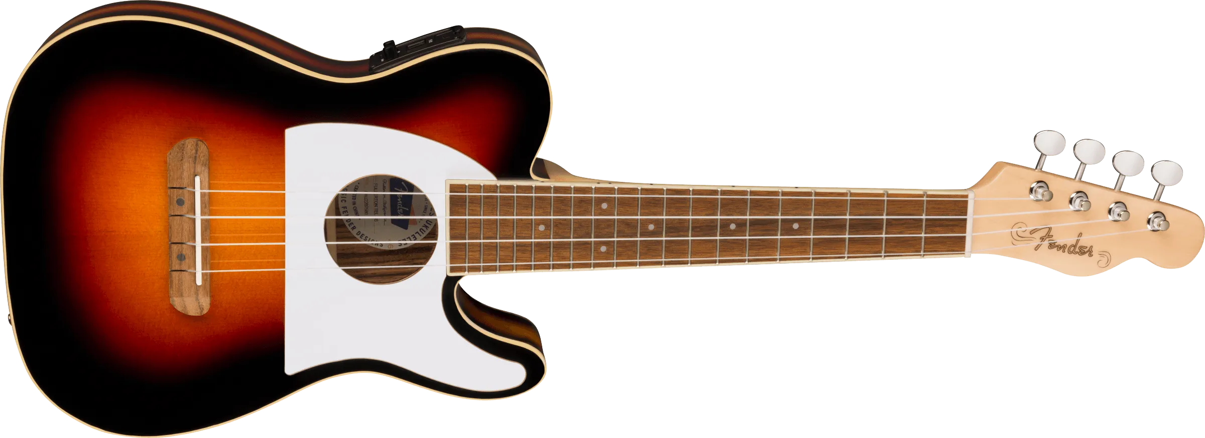FENDER  Fullerton Tele® Uke Walnut Fingerboard White Pickguard 2-Color Sunburst