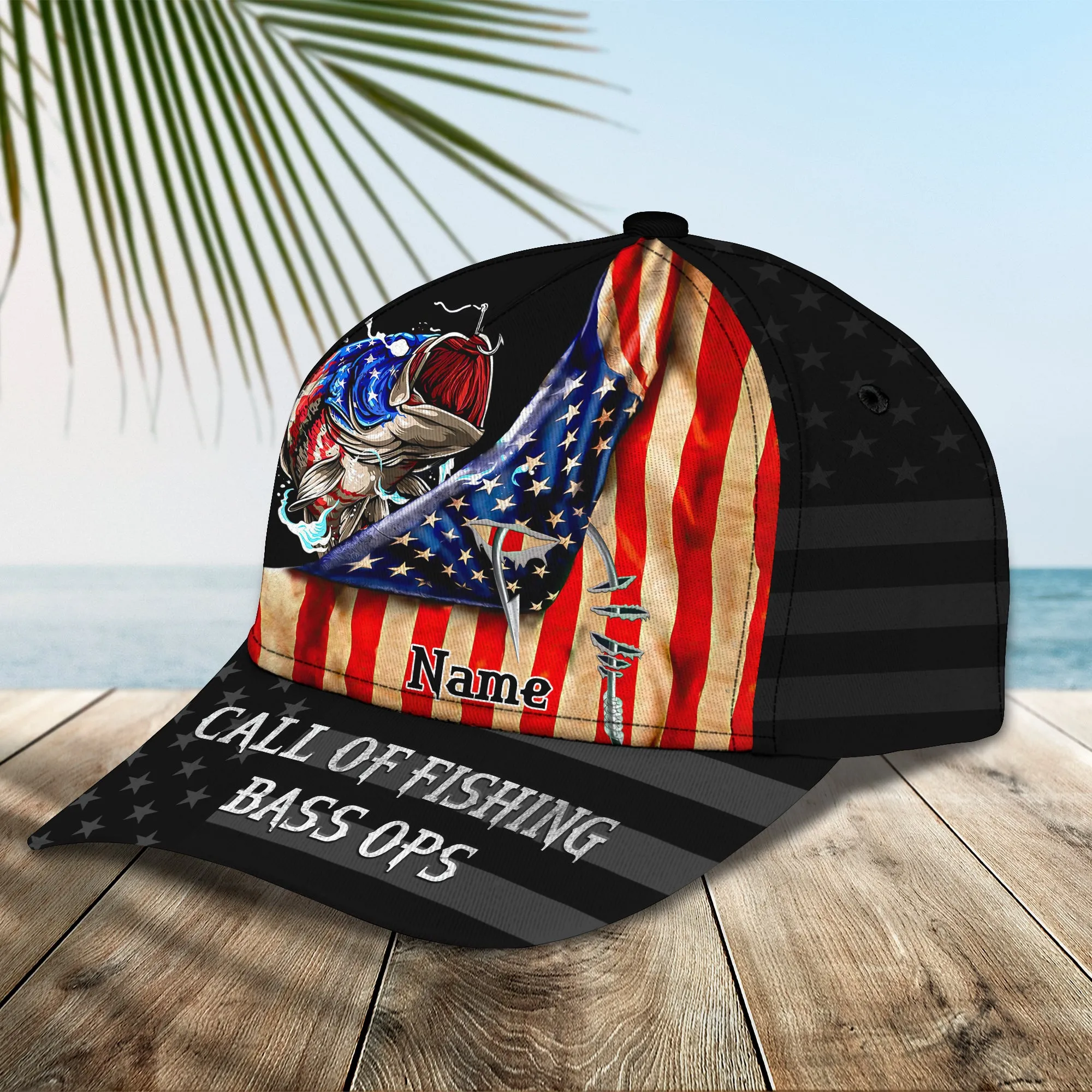 Fishing 2 - Personalized Name Cap - Loop - H9h3-362