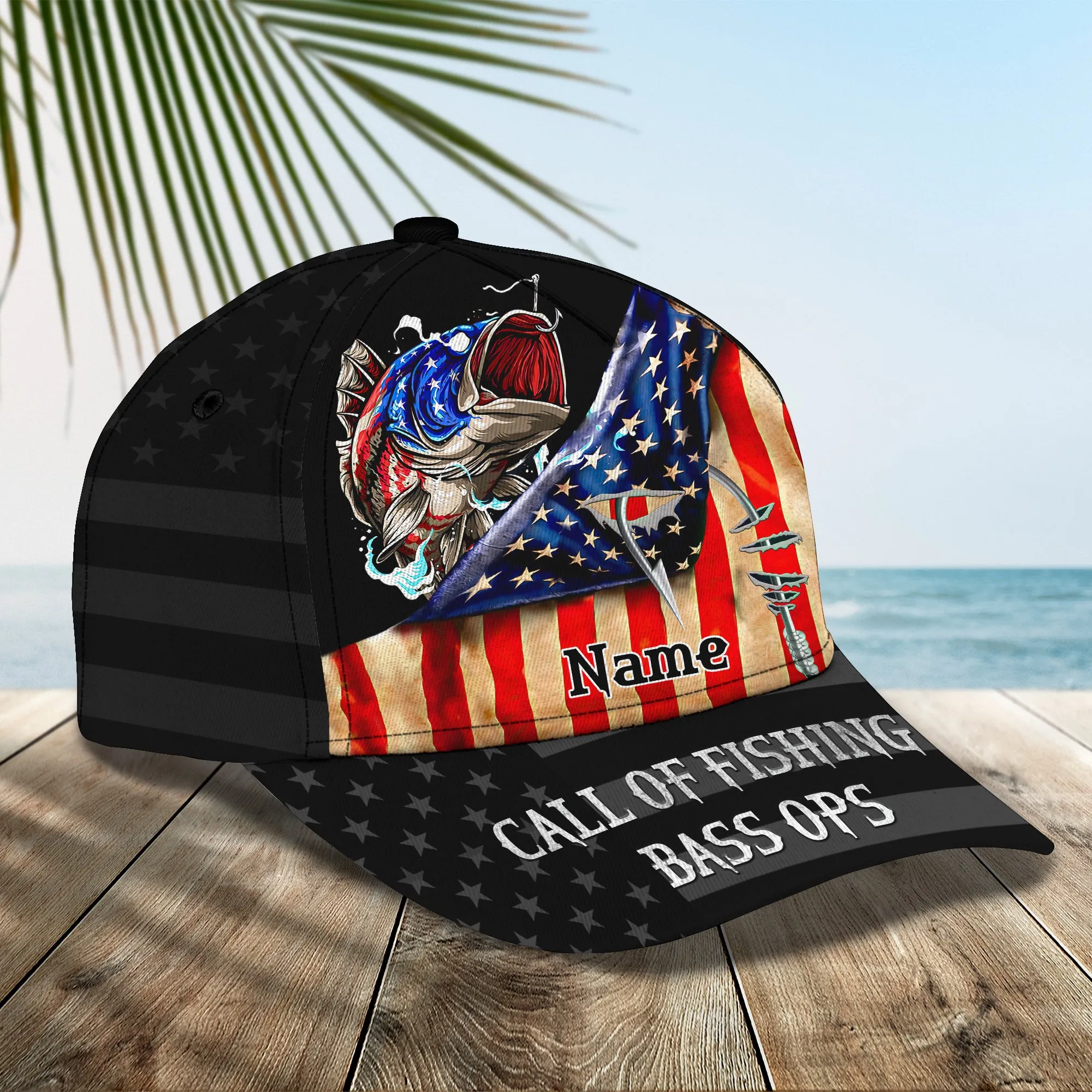 Fishing 2 - Personalized Name Cap - Loop - H9h3-362