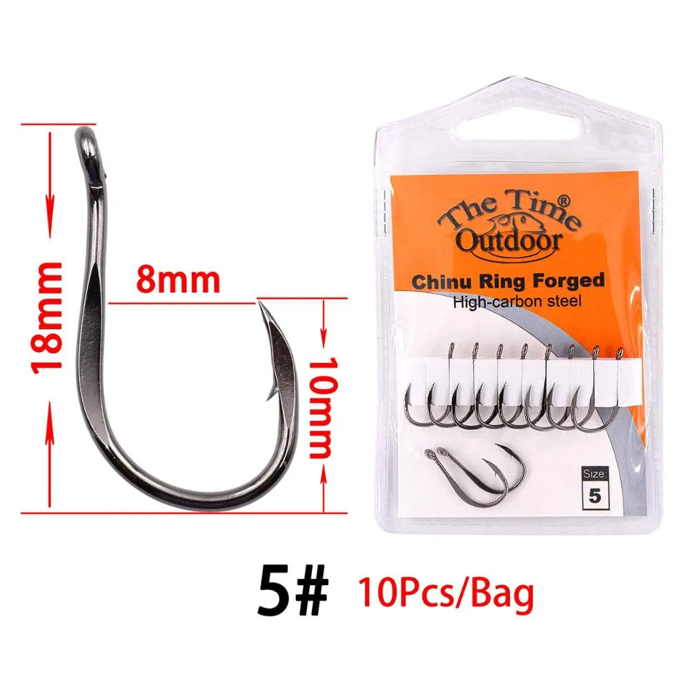 Fishing Hooks Ring Forged Carbon Steel Fish Hook Hight Quality