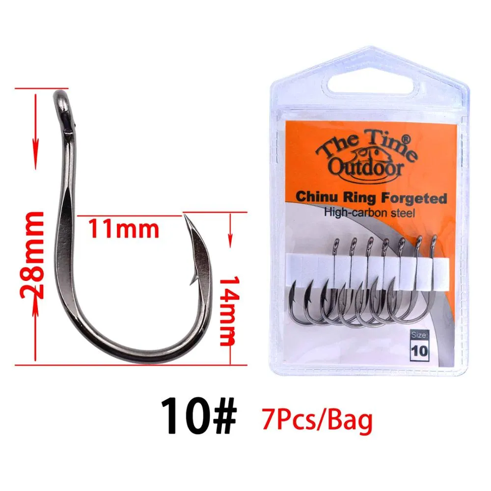 Fishing Hooks Ring Forged Carbon Steel Fish Hook Hight Quality