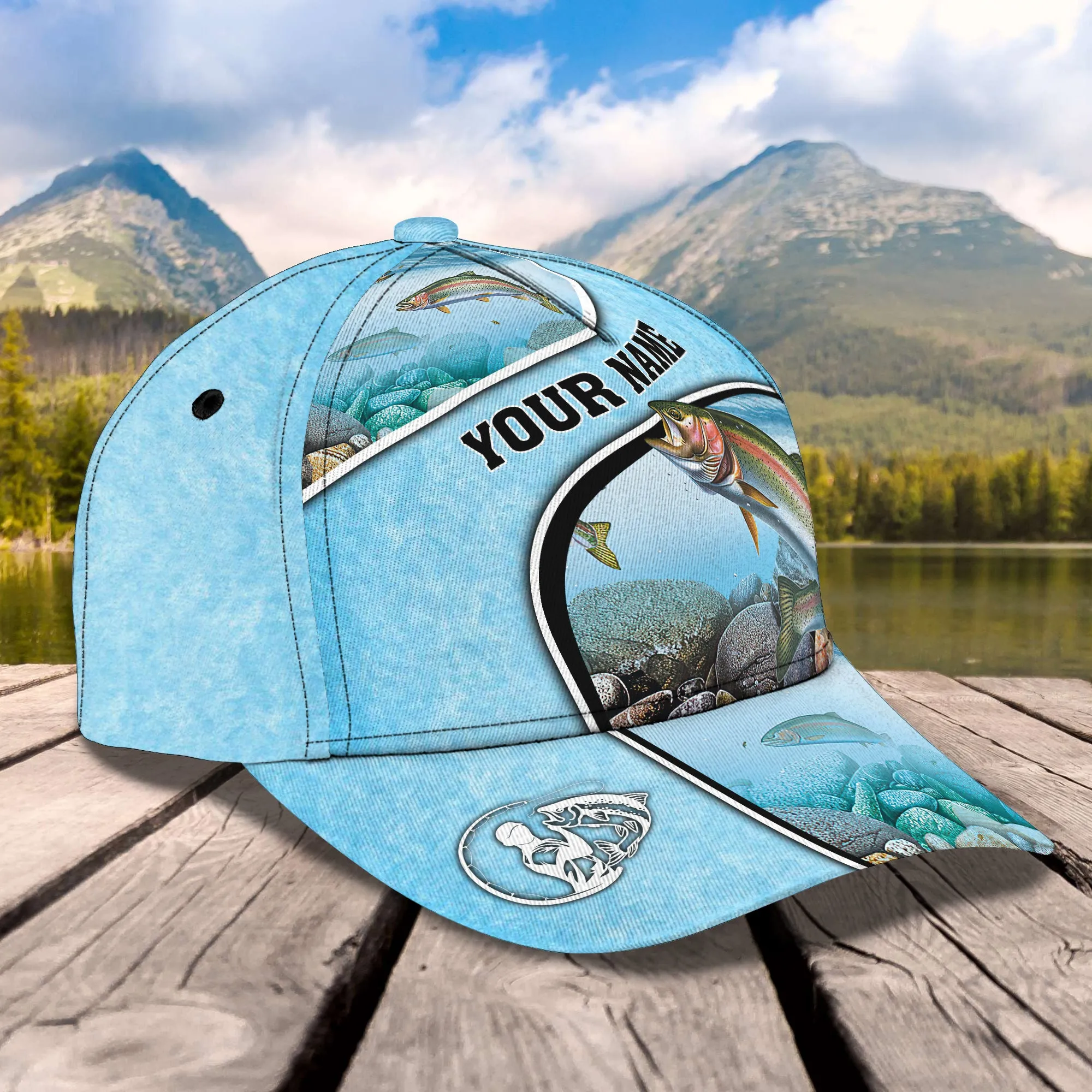 Fishing salmon - Personalized Name Cap004 - ATM2K