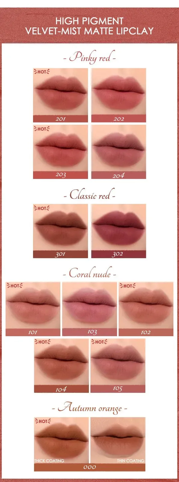 FOCALLURE Waterproof Long Lasting Liquid Lipstick