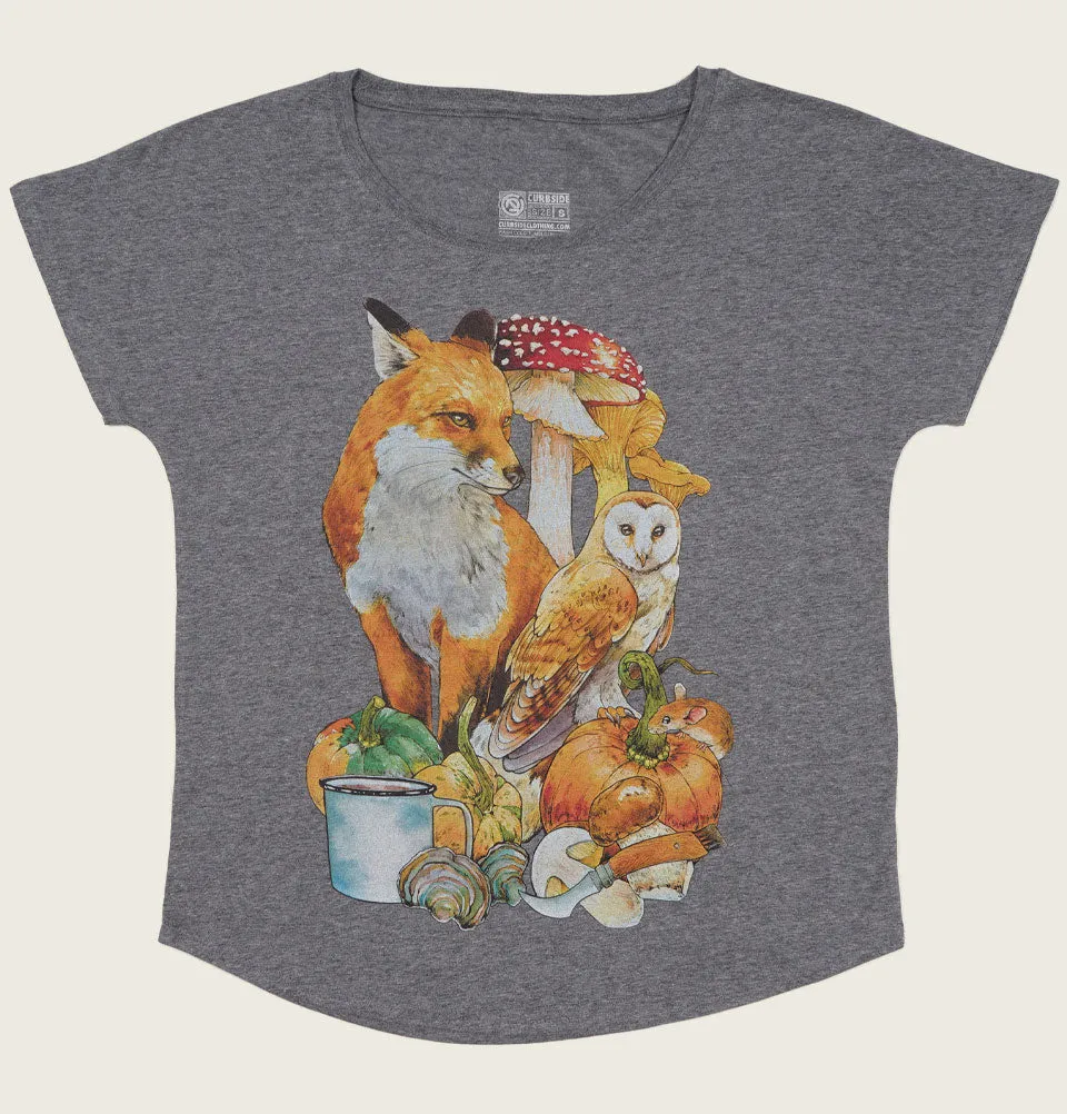 Fox and Owl Women's Dolman T-shirt