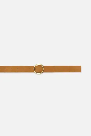 Frame - Circle Belt in Tan Suede