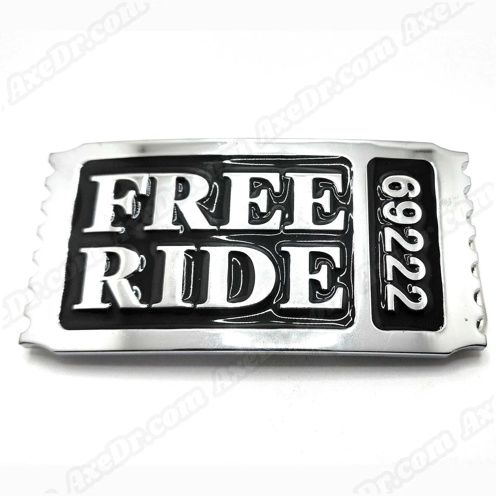 FREE RIDE Ticket Belt Buckle
