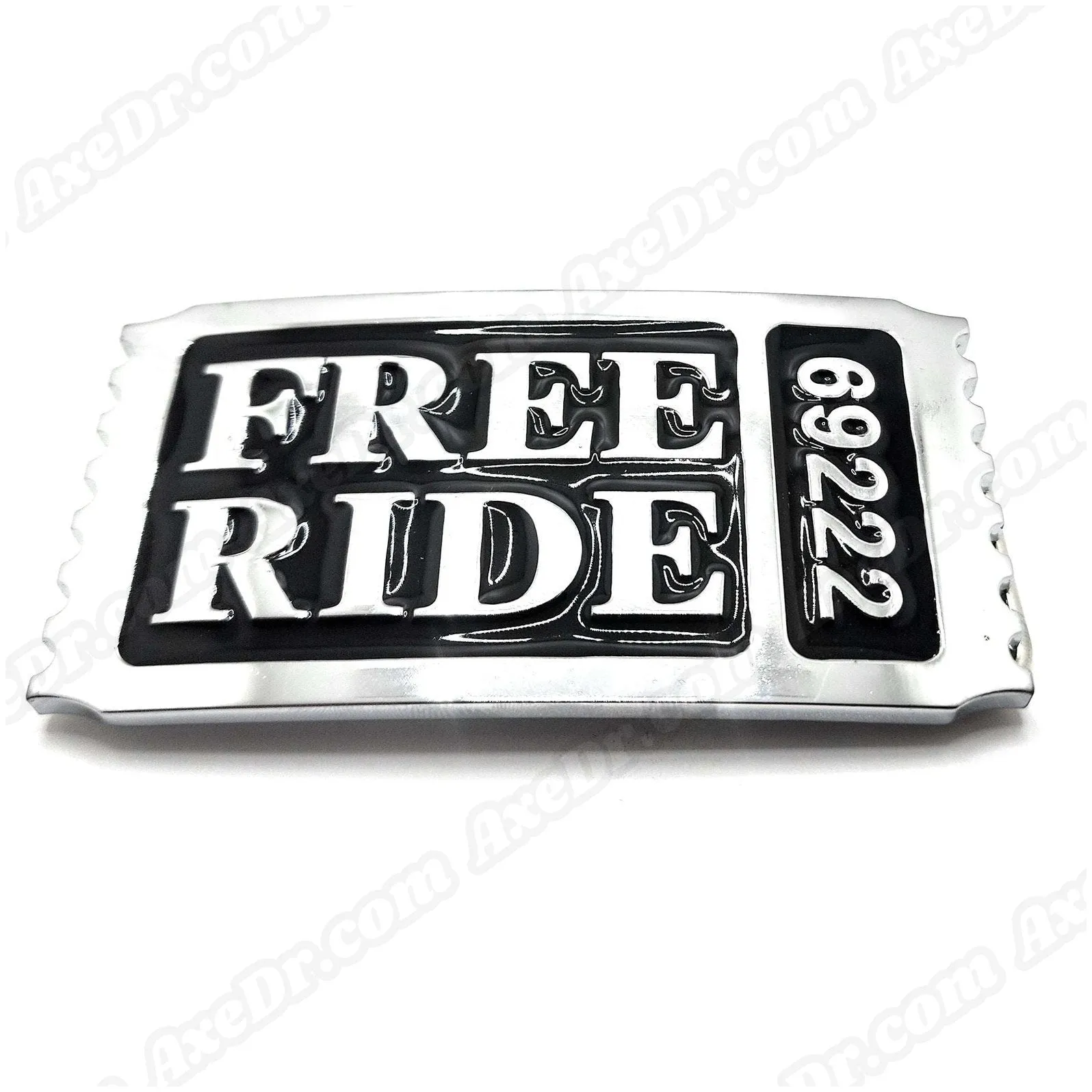 FREE RIDE Ticket Belt Buckle