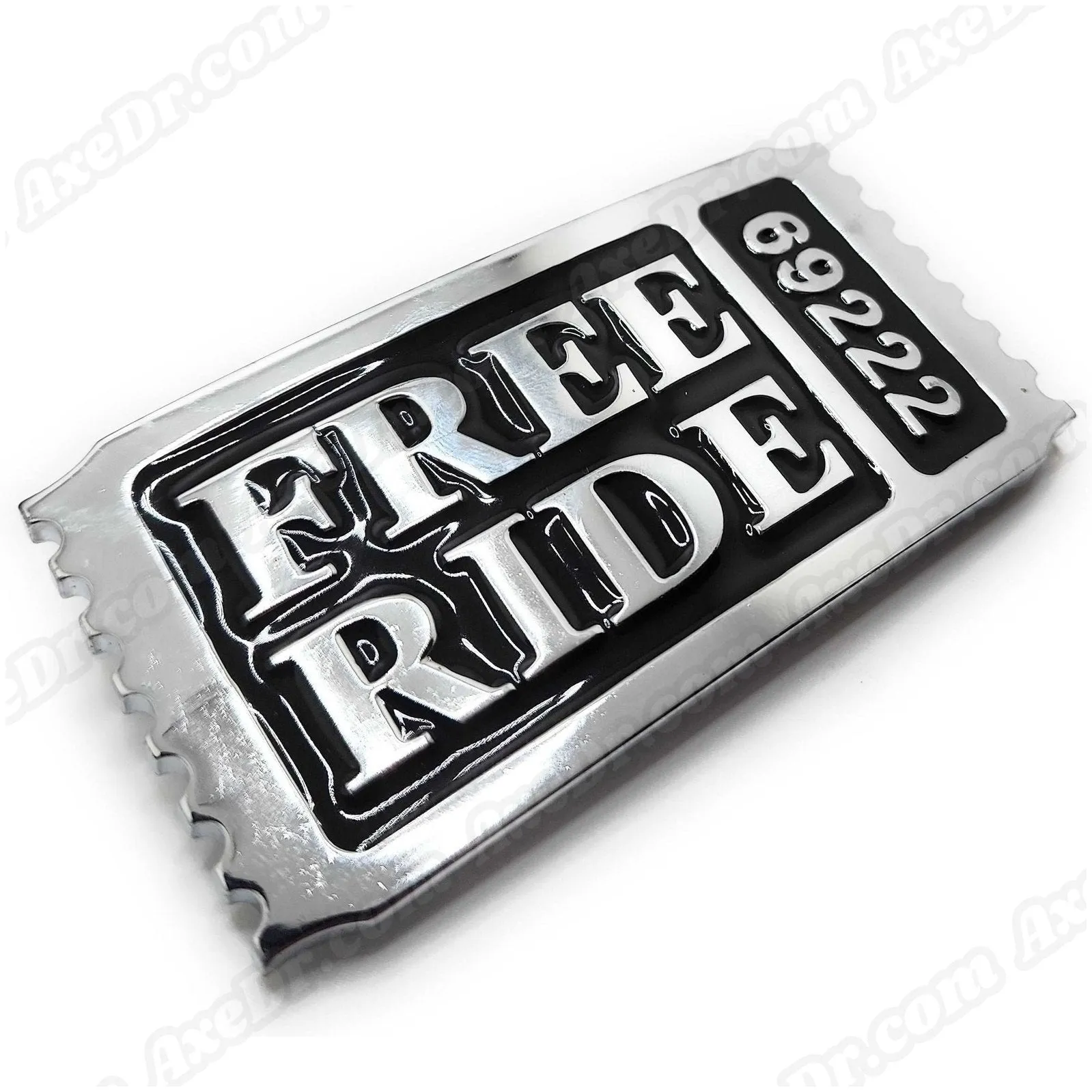 FREE RIDE Ticket Belt Buckle