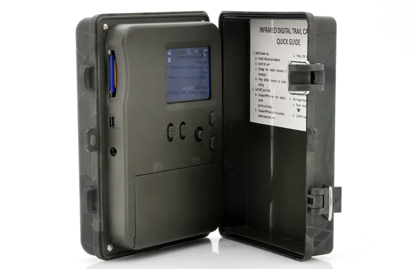Game Camera With Rechargeable Battery   Solar Panel "SolarTrail" - 1080p HD video, PIR Motion Detection, MMS View