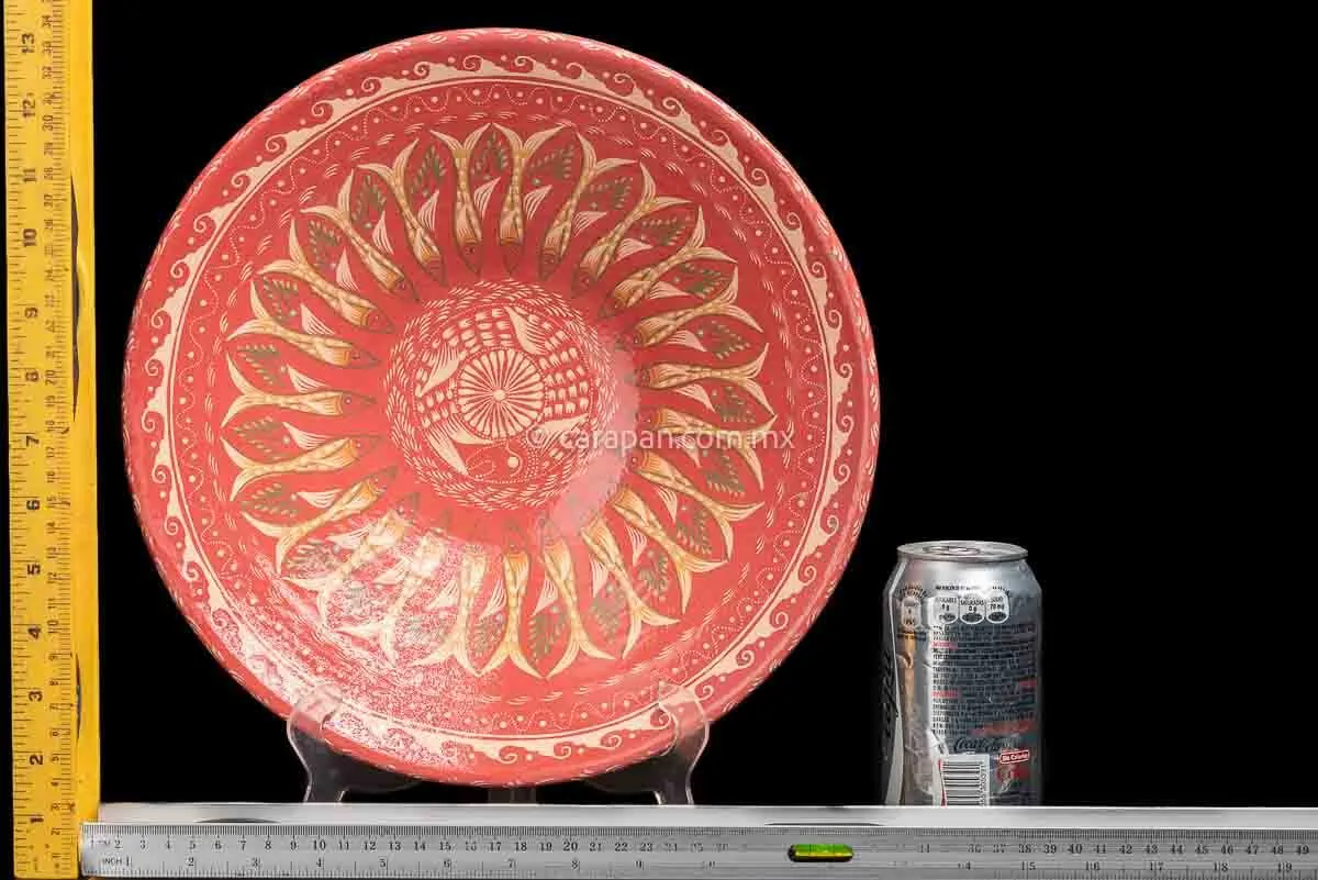 Glazed Bowl With Fish Hand Painted