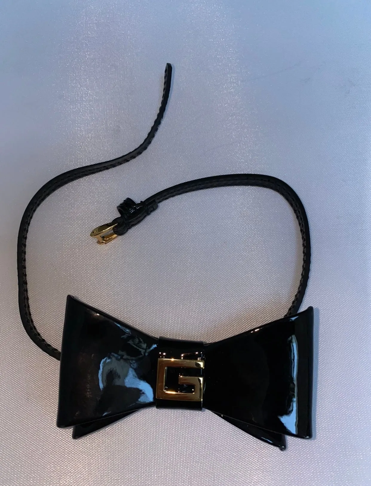 GUCCI Patent Leather Choker Necklace