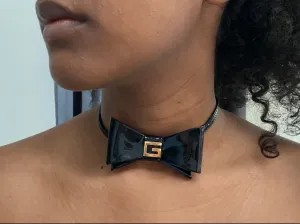 GUCCI Patent Leather Choker Necklace
