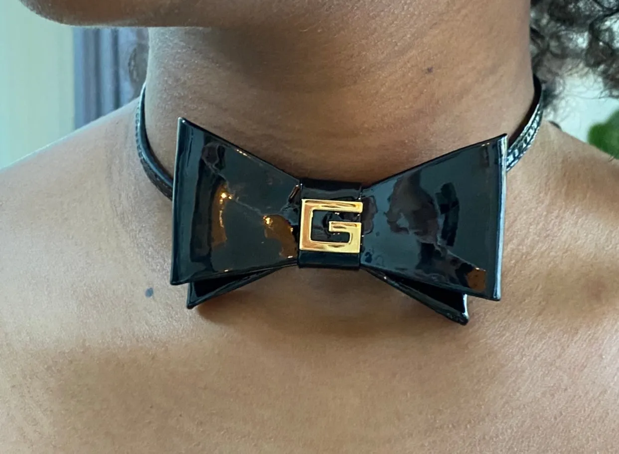 GUCCI Patent Leather Choker Necklace