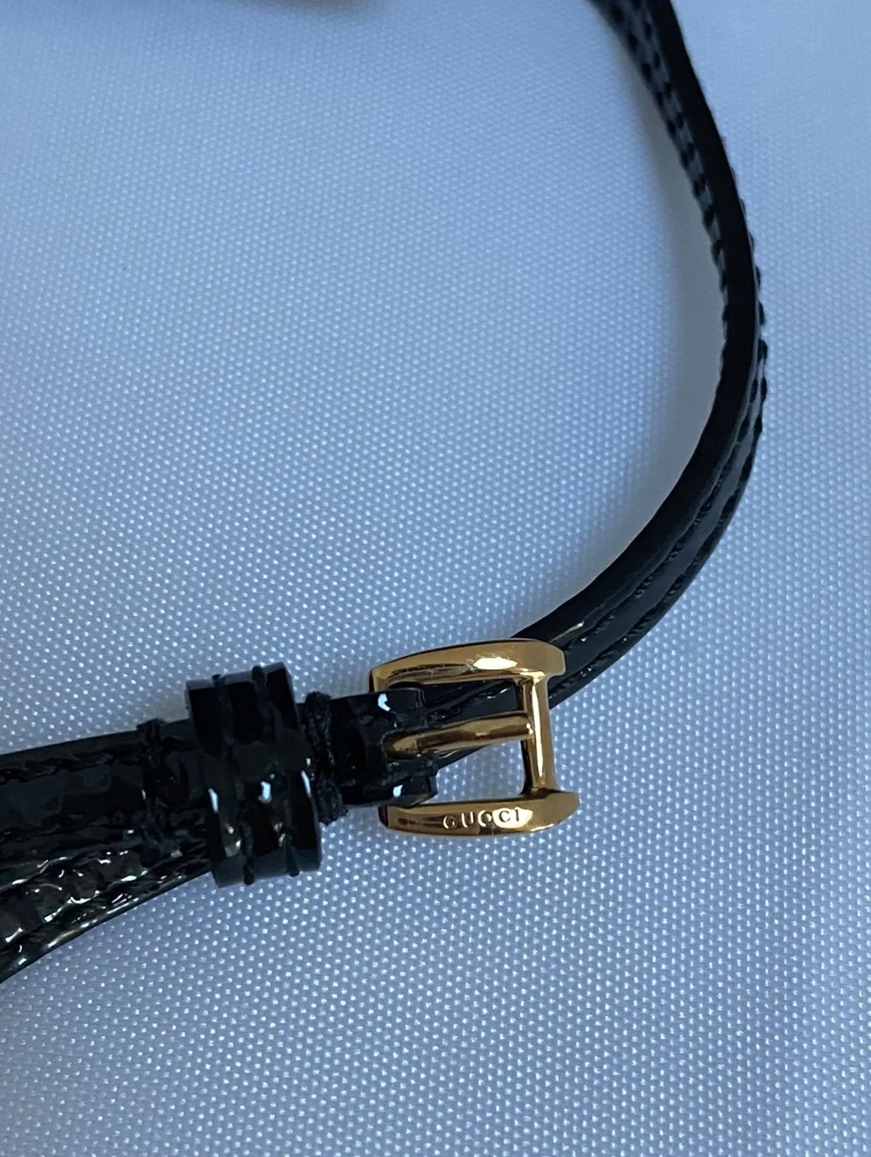 GUCCI Patent Leather Choker Necklace