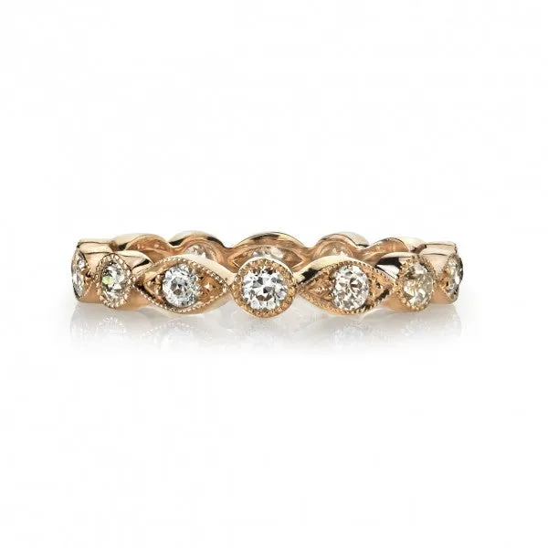 Handmade Rose Gold Wedding Band by Single Stone