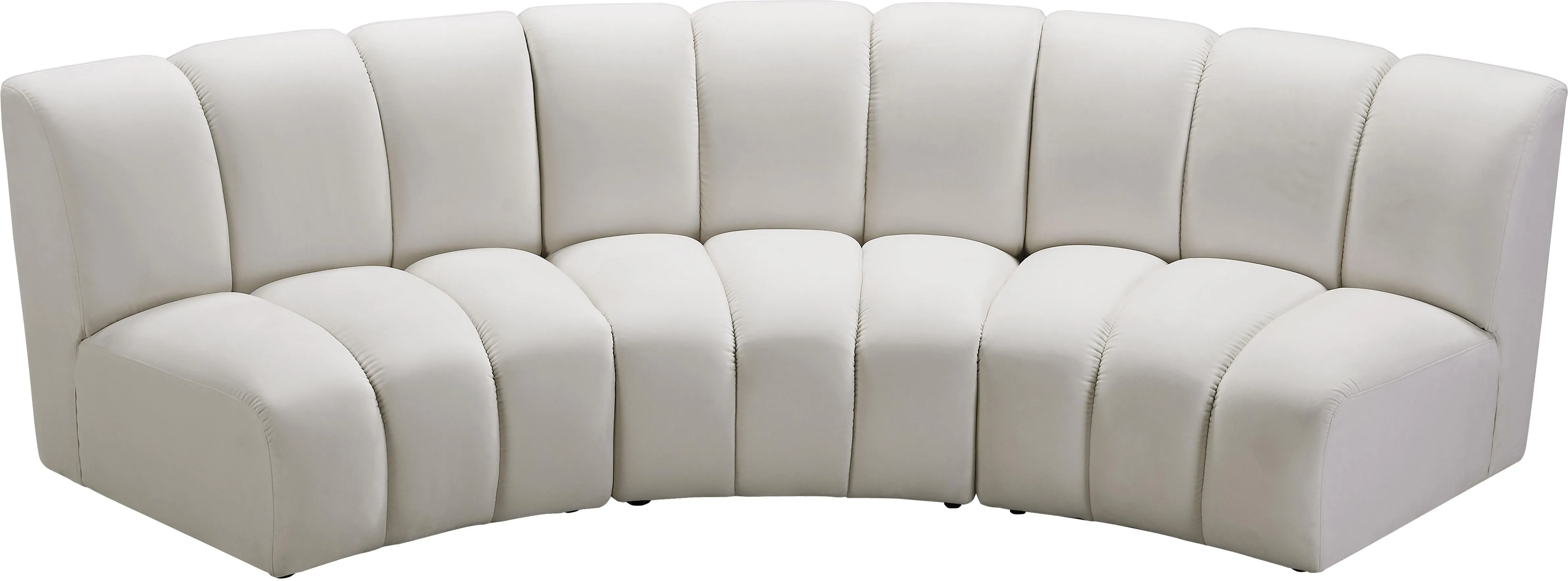 Infinity Cream Velvet 3pc. Modular Sectional