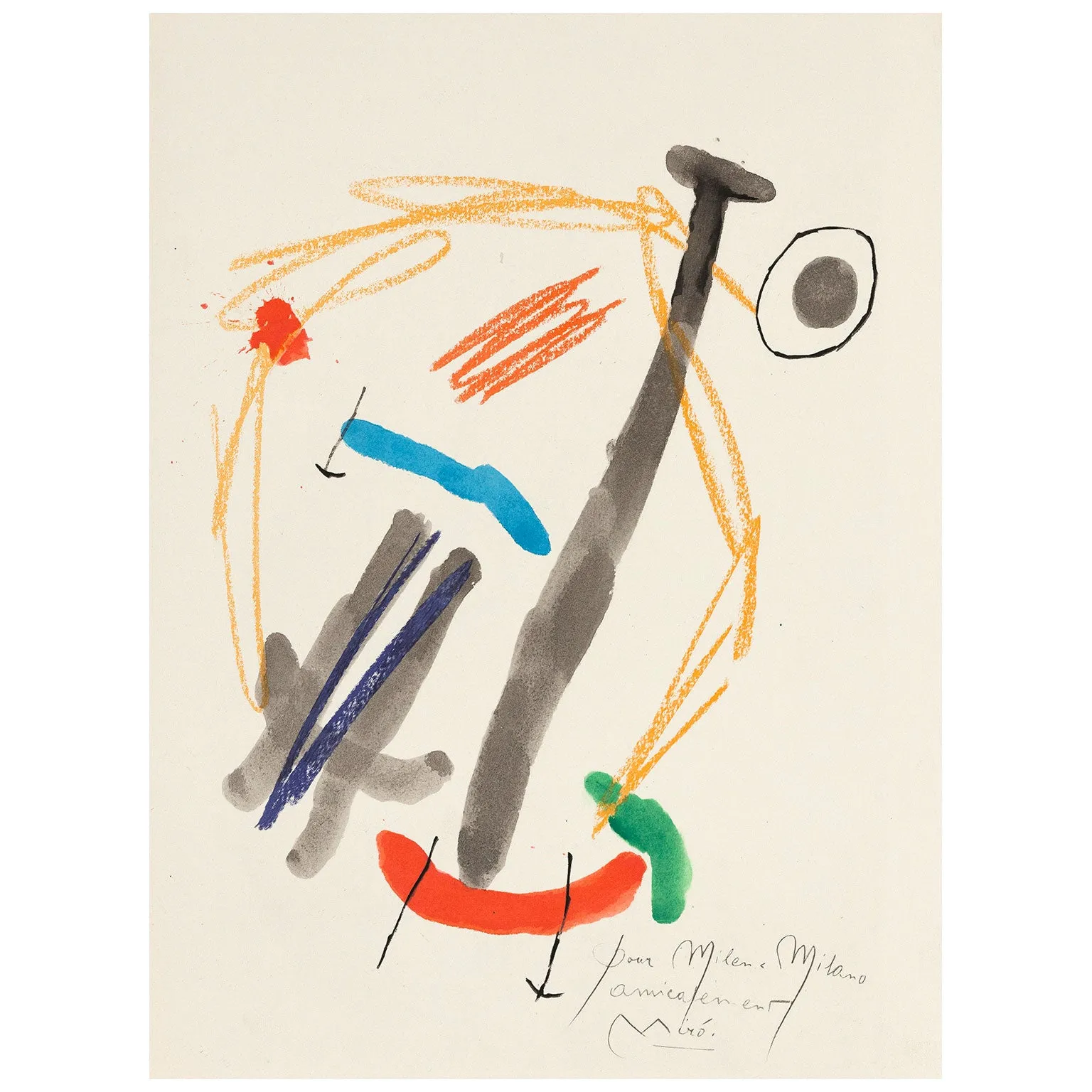 JOAN MIRO "QUELQUES FLEURS #25: MILANI", 1964