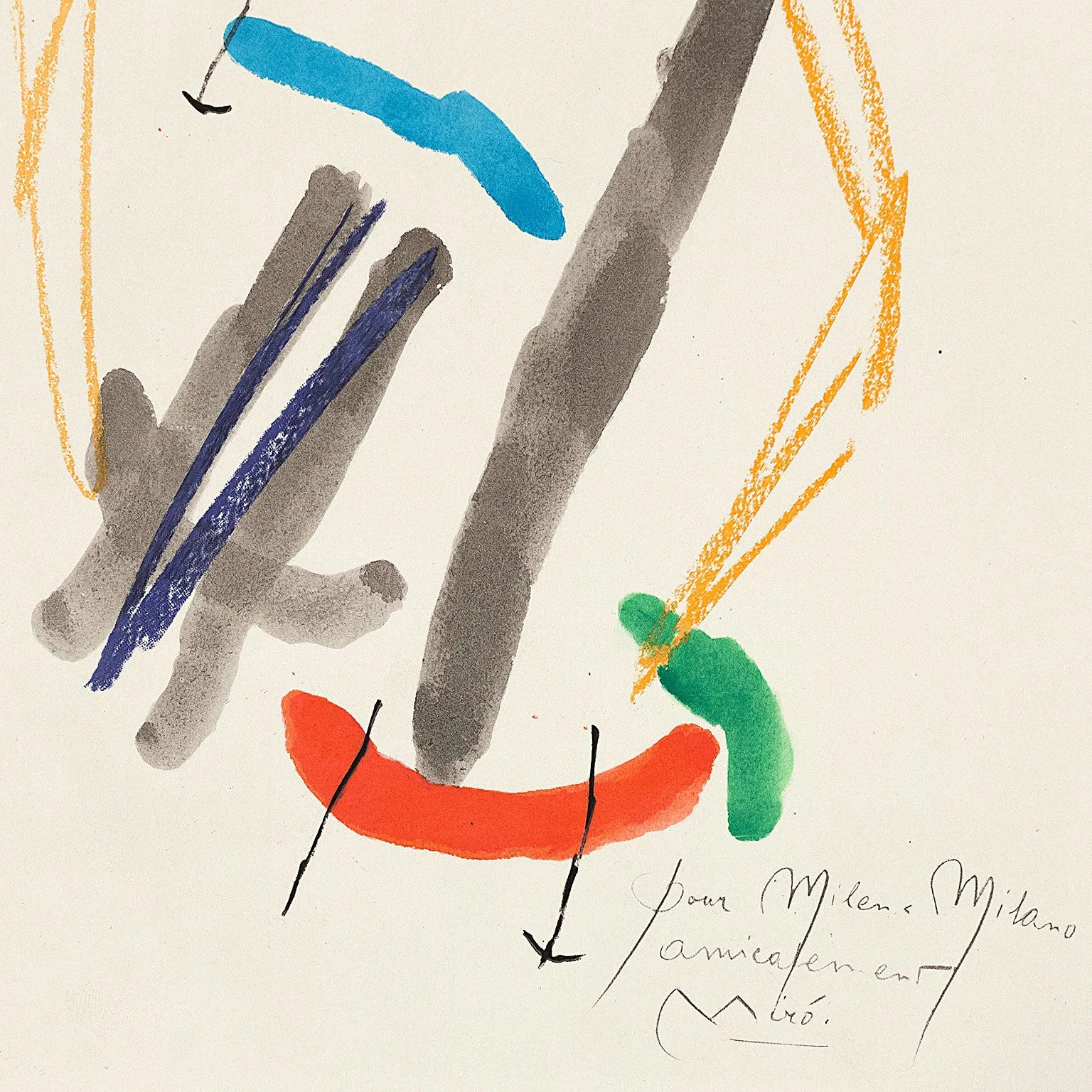 JOAN MIRO "QUELQUES FLEURS #25: MILANI", 1964
