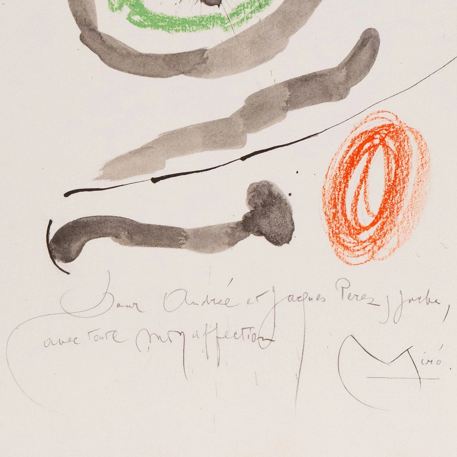 JOAN MIRO "QUELQUES FLEURS #28: PÉREZ-Y-JORBE", 1964