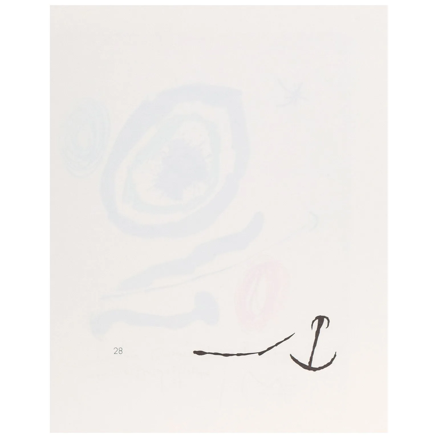 JOAN MIRO "QUELQUES FLEURS #28: PÉREZ-Y-JORBE", 1964