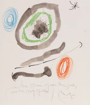 JOAN MIRO "QUELQUES FLEURS #28: PÉREZ-Y-JORBE", 1964