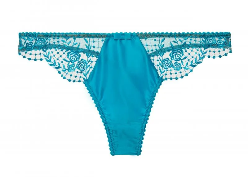 Julie's Roses G-String - Butterfly Blue -