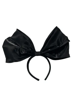 Large Black Bow Headband