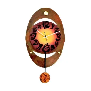 Large Oval 21 Wall Clock by David Scherer