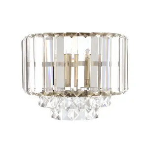 Laura Ashley Vienna Crystal & Antique Brass Wall Light LA3727747-Q