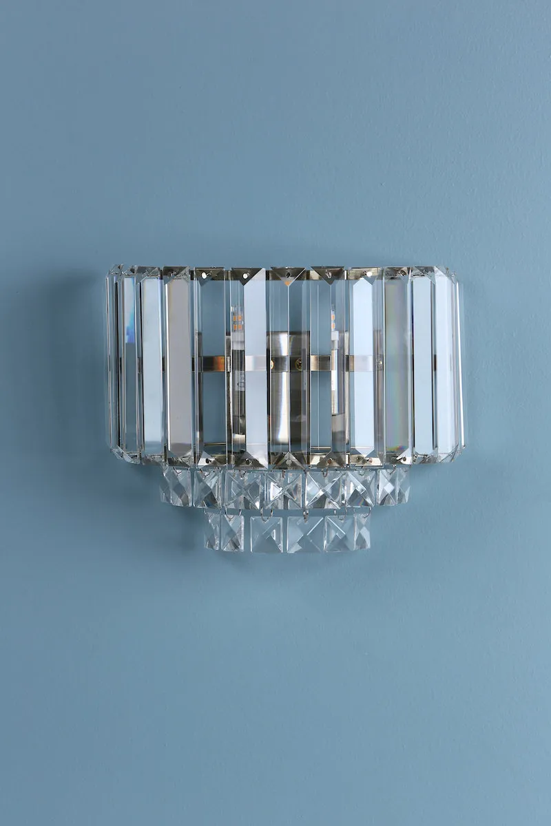 Laura Ashley Vienna Crystal & Antique Brass Wall Light LA3727747-Q