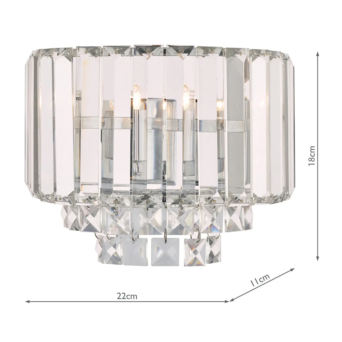 Laura Ashley Vienna Crystal & Polished Chrome LA3727746-Q  Wall Light