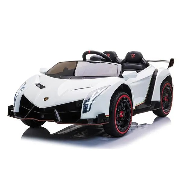 Licensed 2025 Lamborghini Veneno | Upgraded 24V | 4x4 Ride-On 2 Seater | Leather Seats | Rubber Tires | Remote