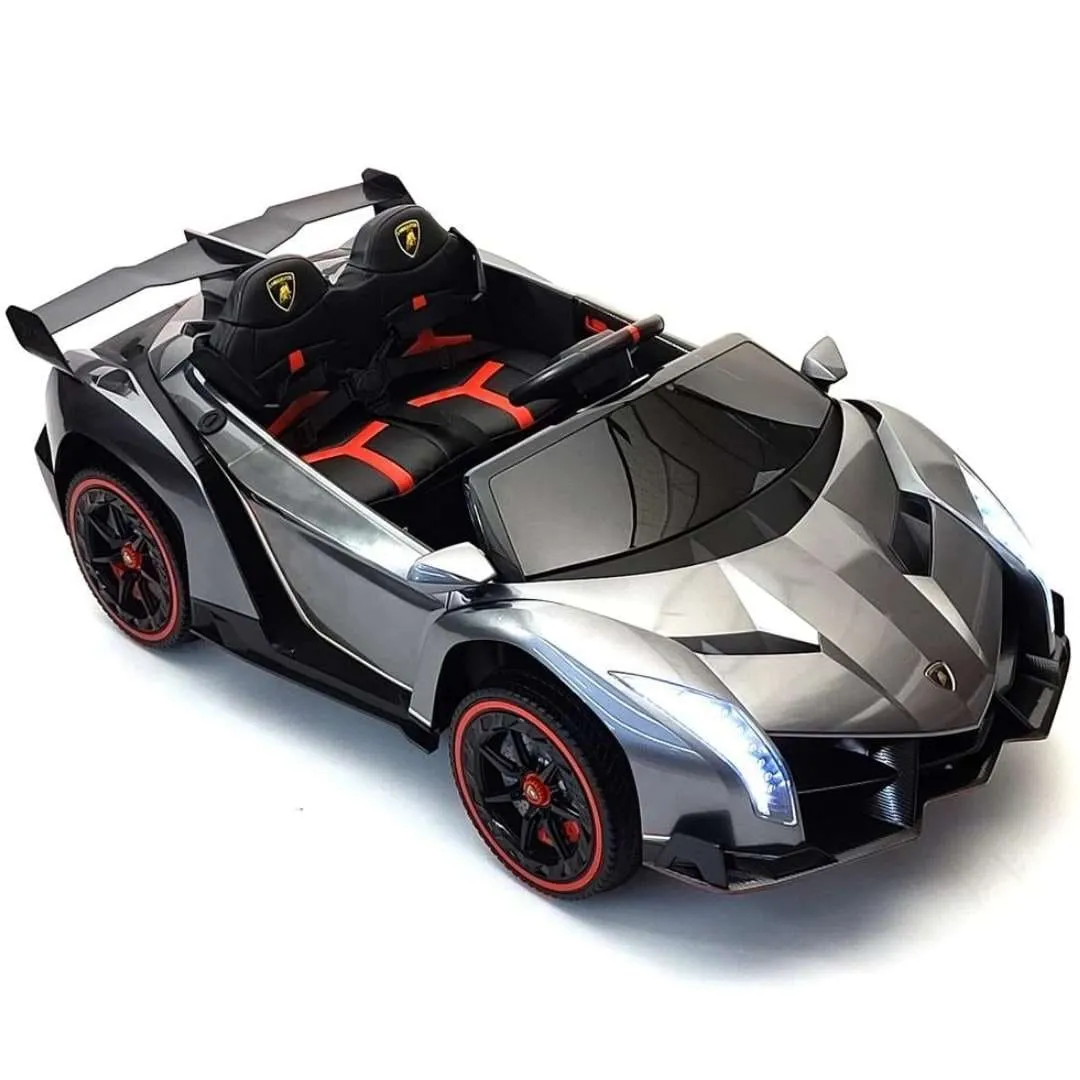 Licensed 2025 Lamborghini Veneno | Upgraded 24V | 4x4 Ride-On 2 Seater | Leather Seats | Rubber Tires | Remote