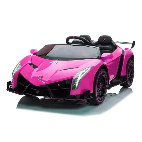 Licensed 2025 Lamborghini Veneno | Upgraded 24V | 4x4 Ride-On 2 Seater | Leather Seats | Rubber Tires | Remote