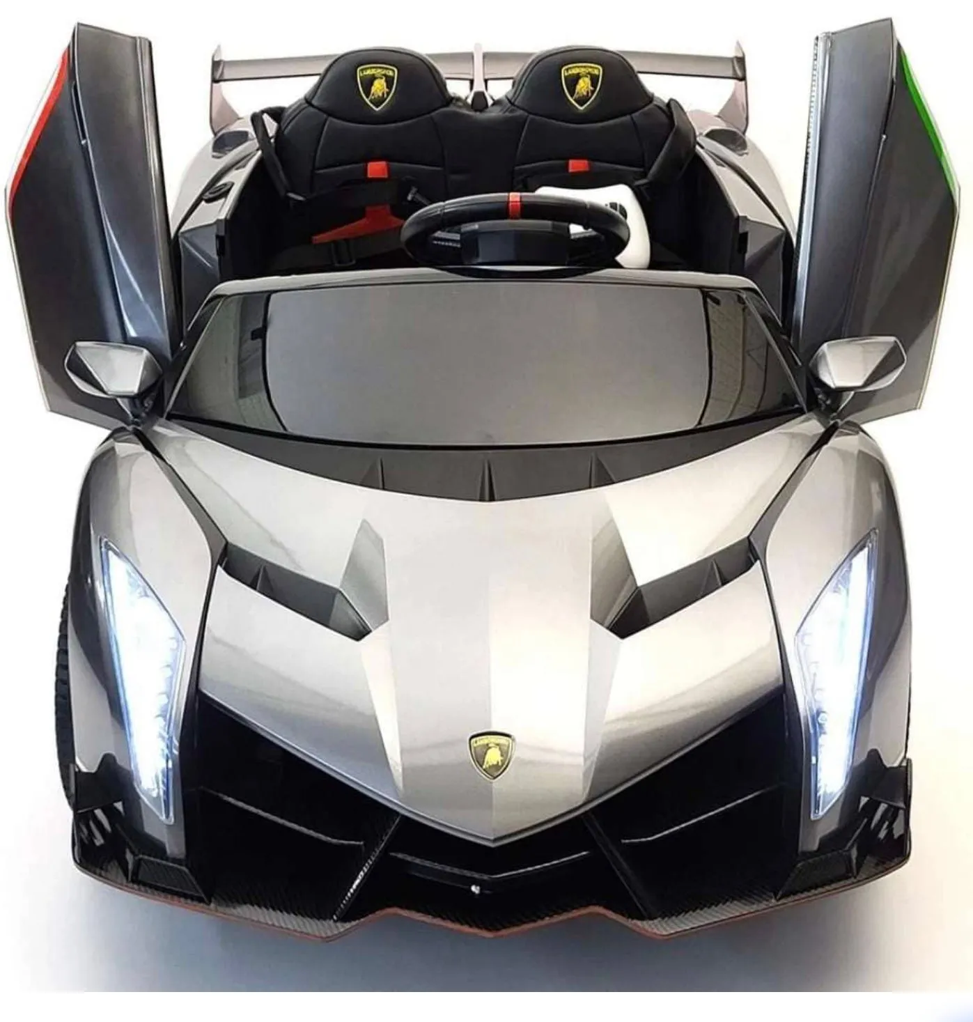 Licensed 2025 Lamborghini Veneno | Upgraded 24V | 4x4 Ride-On 2 Seater | Leather Seats | Rubber Tires | Remote