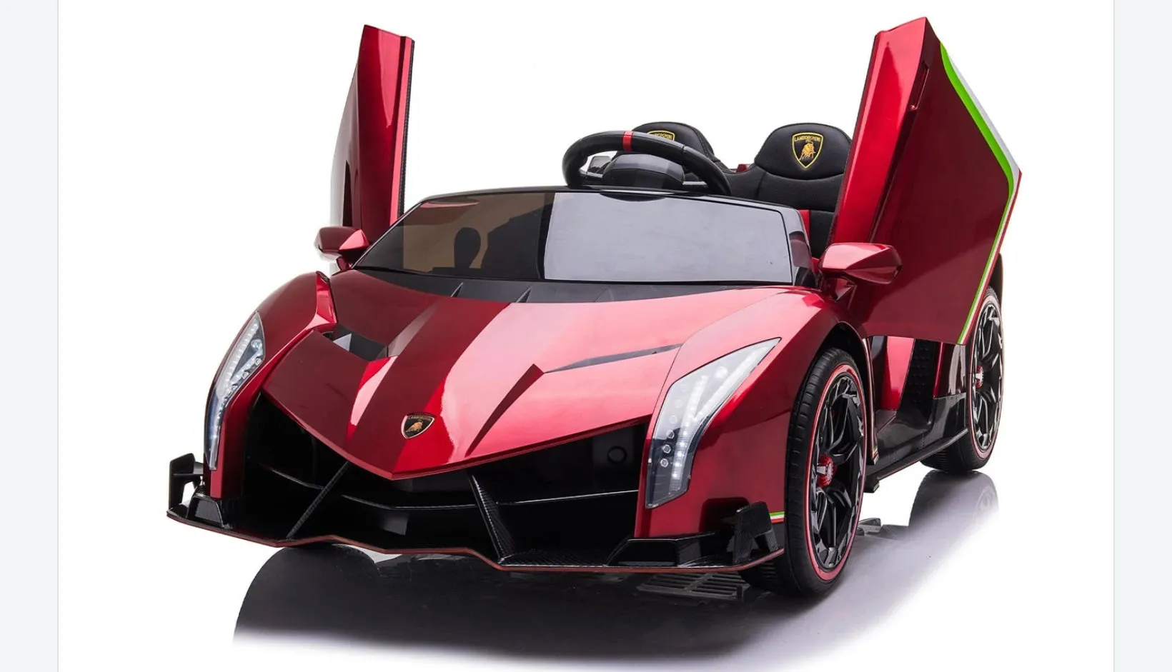 Licensed 2025 Lamborghini Veneno | Upgraded 24V | 4x4 Ride-On 2 Seater | Leather Seats | Rubber Tires | Remote