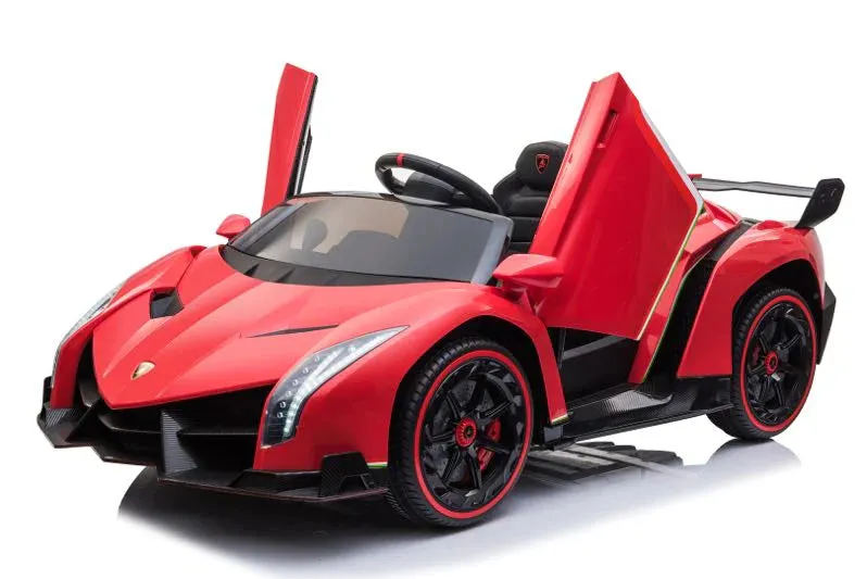 Licensed 2025 Lamborghini Veneno | Upgraded 24V | 4x4 Ride-On 2 Seater | Leather Seats | Rubber Tires | Remote