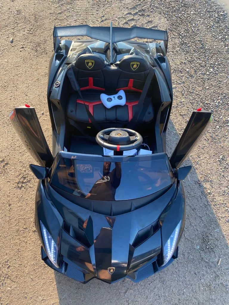 Licensed 2025 Lamborghini Veneno | Upgraded 24V | 4x4 Ride-On 2 Seater | Leather Seats | Rubber Tires | Remote