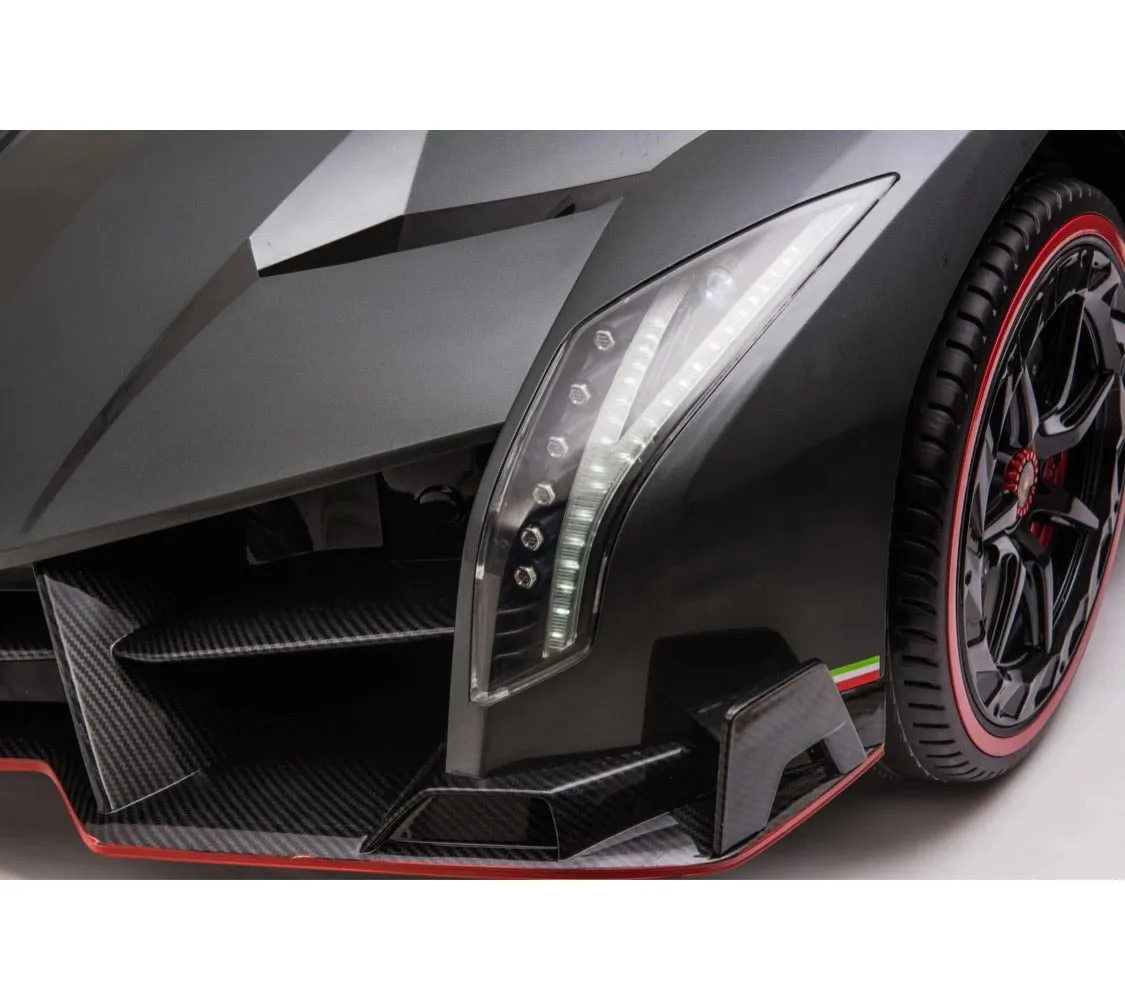 Licensed 2025 Lamborghini Veneno | Upgraded 24V | 4x4 Ride-On 2 Seater | Leather Seats | Rubber Tires | Remote